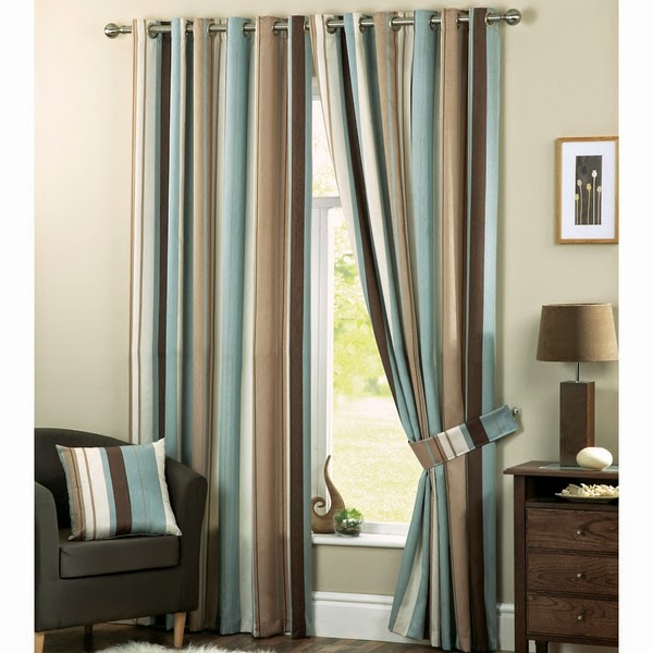 Curtain with fabric strips