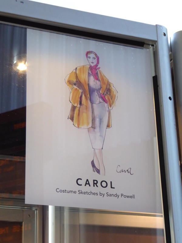Carol movie costume sketch Sandy Powell