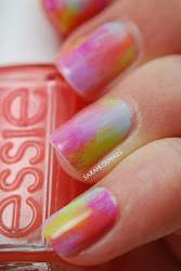 using watercolor paint on nails 1