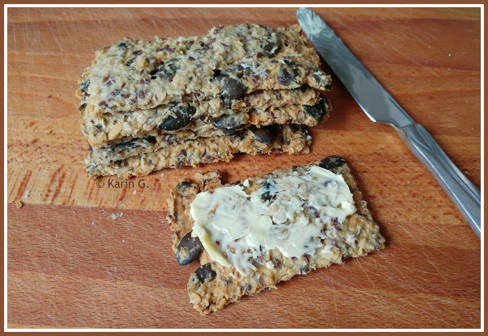 ich hab da mal was ausprobiert: selbstgebackenes Kürbiskern - Käse ... ich hab da mal was ausprobiert: selbstgebackenes Kürbiskern - Käse ...