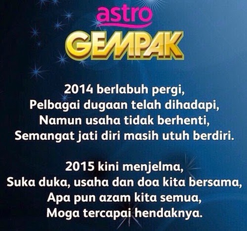 Pantun Ucapan Selamat Tahun Baru Astro Gempak, pantun tahun baru, sambutan tahun baru 2015 