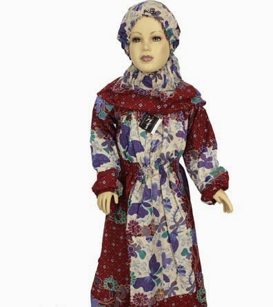  Model Baju Batik Muslim Terbaru untuk Anak Perempuan dan 