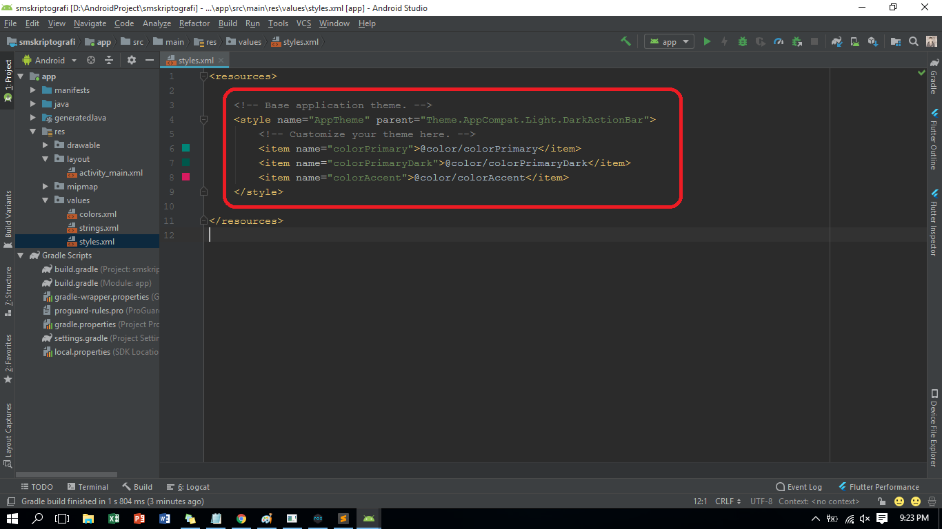 android studio theme not showing android studio theme not showing