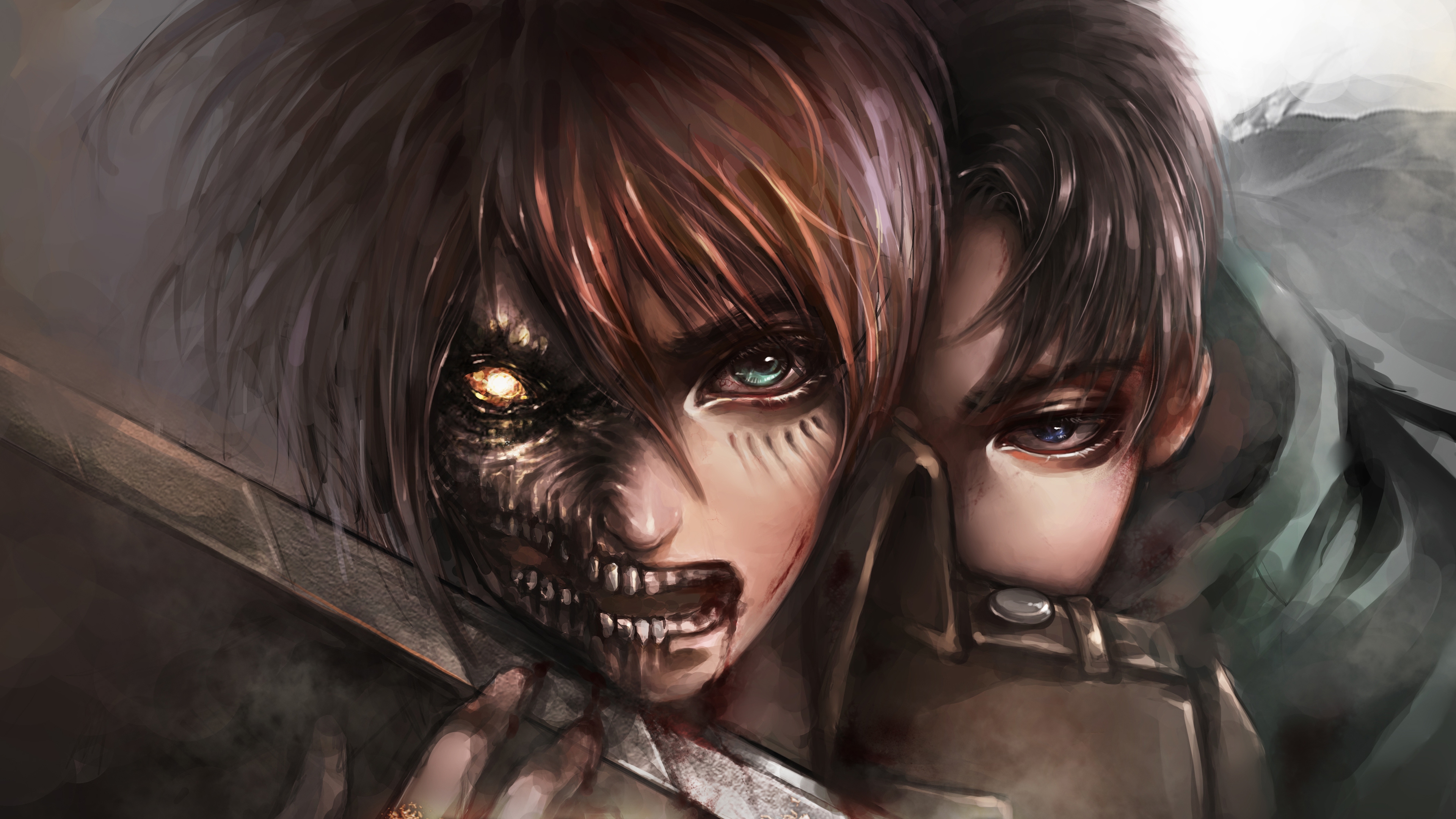 Eren and Levi Attack on Titan 4K. 