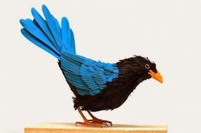 aves coloridas hechas de papel 