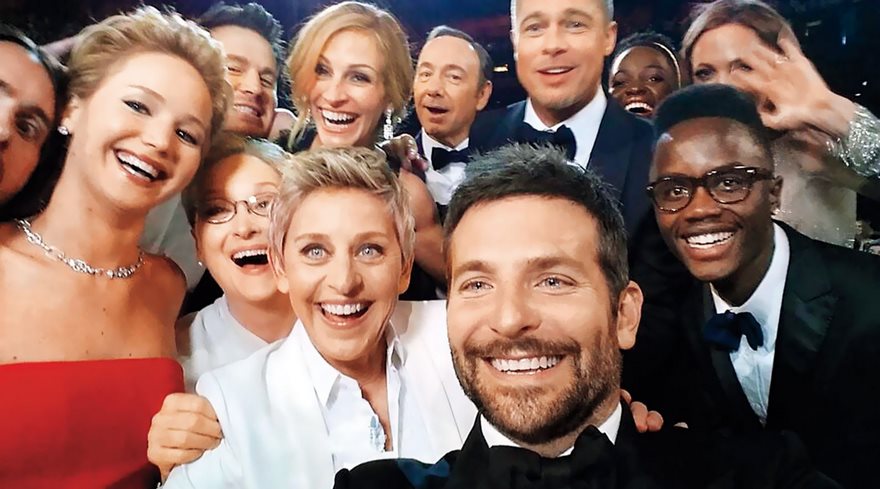 Top 100 Of The Most Influential Photos Of All Time - Oscars Selfie, Bradley Cooper, 2014