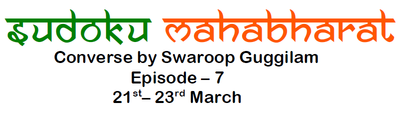 Sudoku Mahabharat Episode 7 themed Converse by Swaroop Guggilam