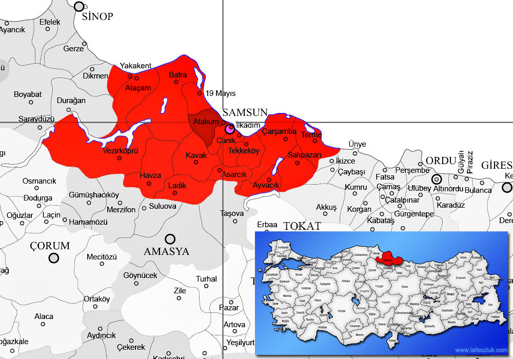 atakum nerededir nereye baglidir atakum hangi ilin ilcesidir laf sozluk