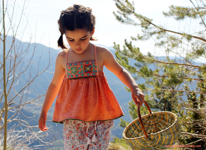 diy coser blusón niña con galón