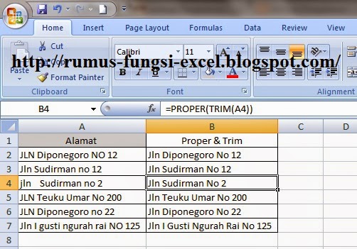 Rumus Fungsi Excel: Fungsi Proper di Excel