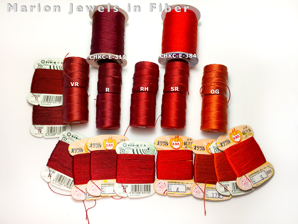 Marion Jewels in Fiber - News and Such: Matching C-Lon Bead Cord Colors ...