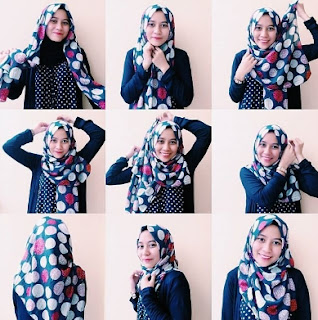 Cara memakai hijab pashmina