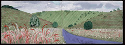 hockney david yorkshire paintings watercolours landscapes watercolors wider valley bigger ra millington lalouver pinkpagodastudio