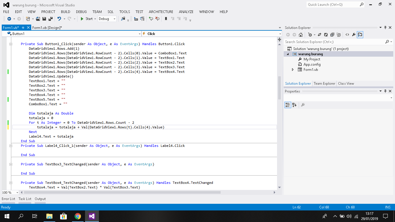 Cells rows end. Datagridview1.rows.. rowcount.