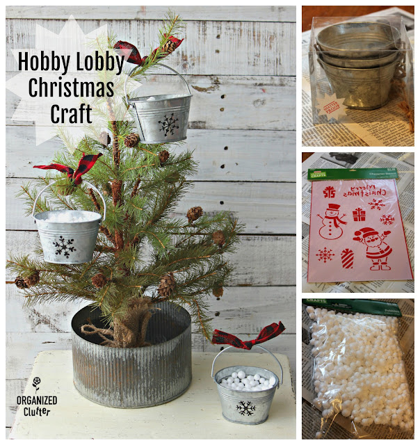 Hobby Lobby Farmhouse Christmas Crafting With Galvanized Pails