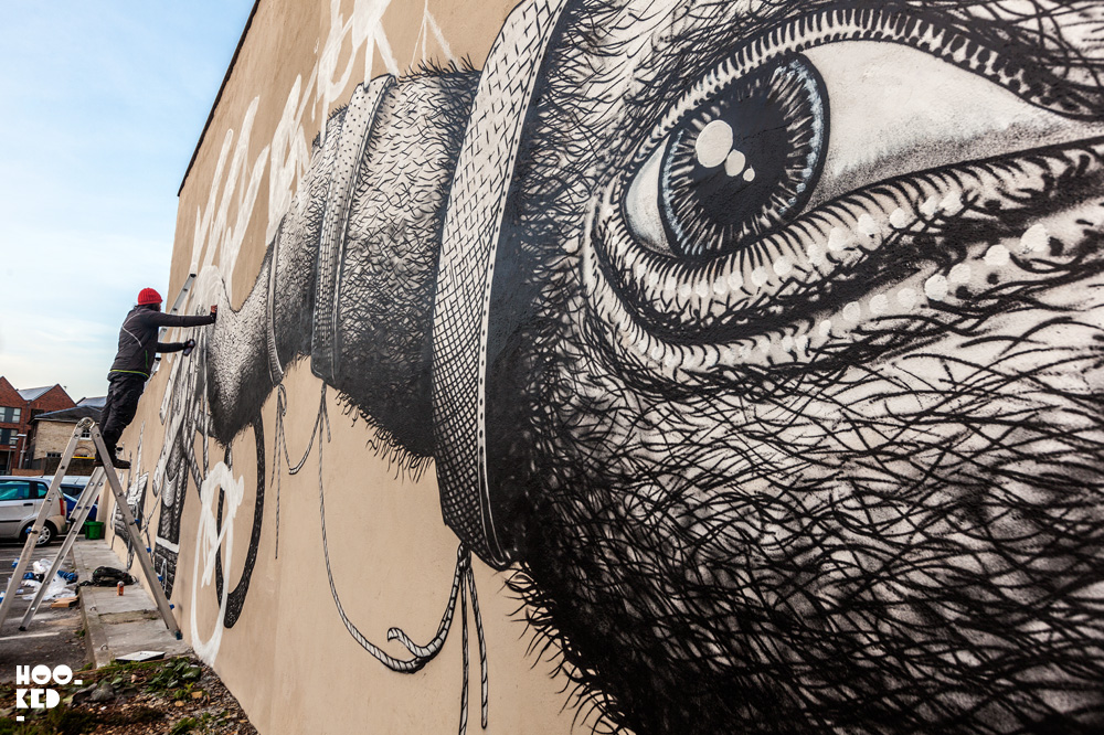 Walthamstow Street Art mural by British artist Phlegm. Photo ©Hookedblog / Mark Rigney Walthamstow Street Art mural by British artist Phlegm. Photo ©Hookedblog / Mark Rigney