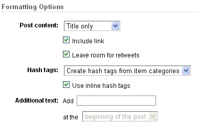 add twitter hash tags to rss feeds 