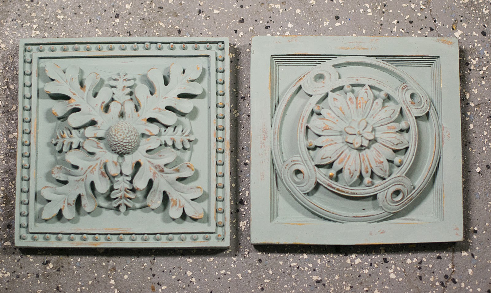 The Vintage Depot Painted Plaster Plaques