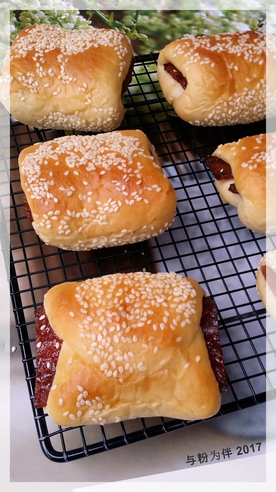 Bibi's Baking Journey 戒不掉的瘾～～肉干面包【 Pak Kwa Pork Jerky Buns】