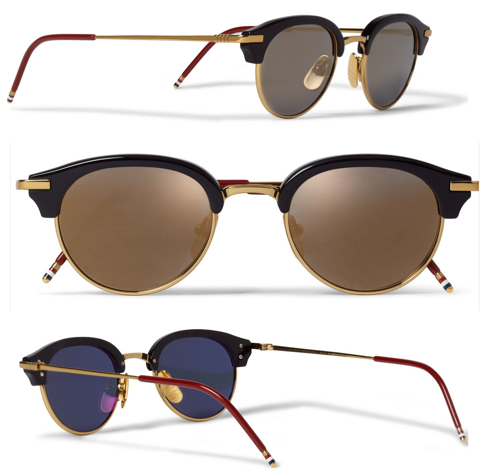 Digest of Fashion: THOM BROWNE GOLD AND ACETATE SUNGLASSES