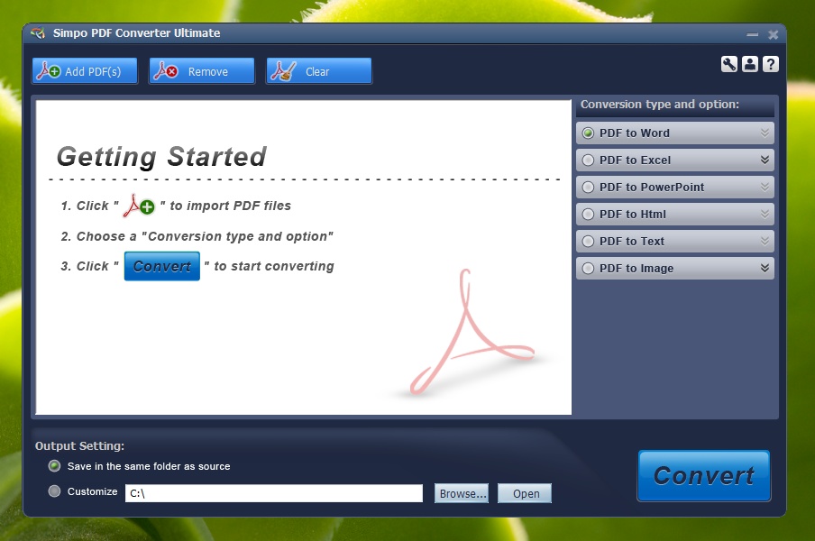 Start convert
