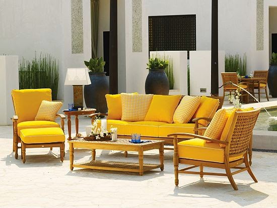 MUEBLES PARA PATIO & JARDIN EN COLOR AMARILLO - Patios y Jardines