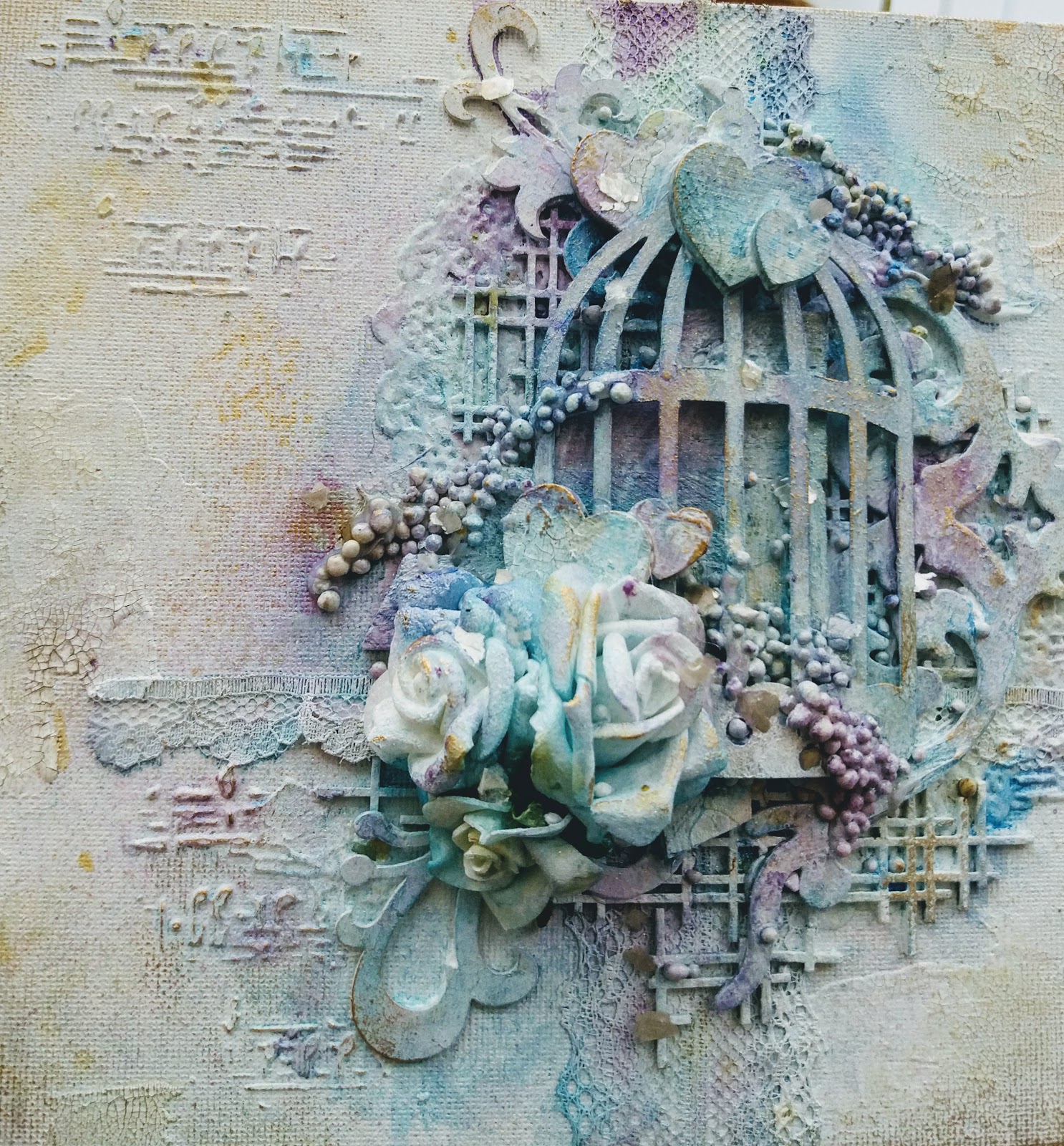 Crafting with Love and Fairy Dust Birdcage canvas