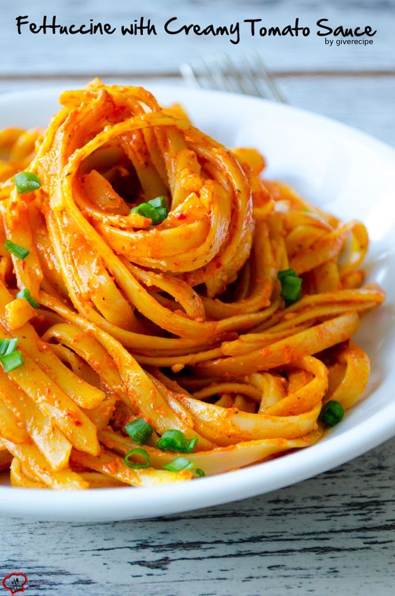 Fettuccine with Creamy Tomato Sauce HEALTHY SAFE SCHOOLS