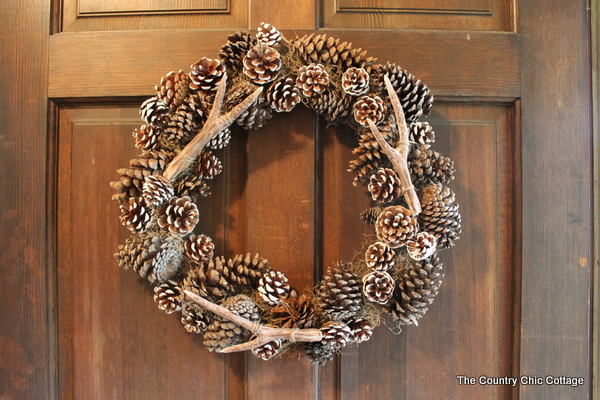 faux antler wreath from the pottery barn