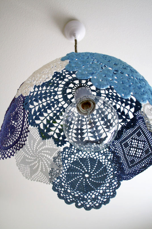 A casa da Bianca Luminária de crochê