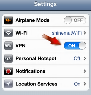 Setup VPN connection on iphone