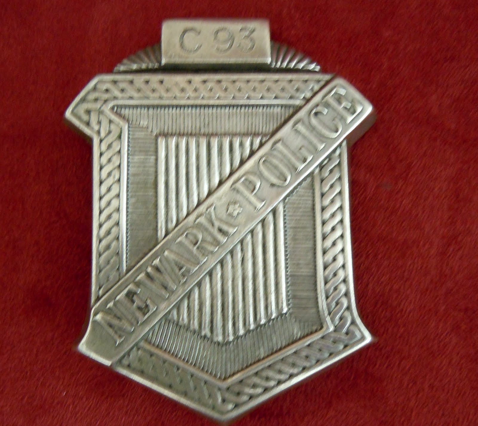 BADGE COLLECTOR NEWARK POLICE CHANCEMAN RADIATOR