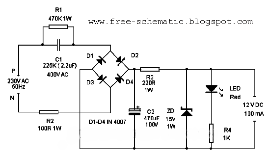 transformerless power supply circuit ~ Circuit Wiring Diagram Must Know