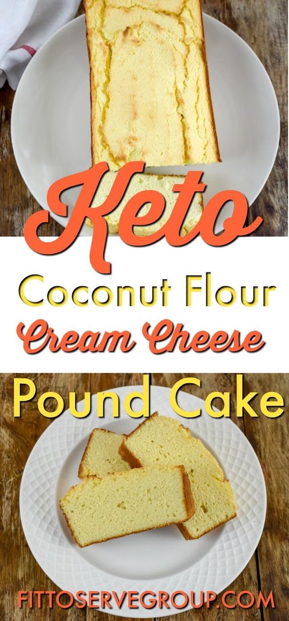 This recipe for keto cream cheese coconut flour pound cake has all the