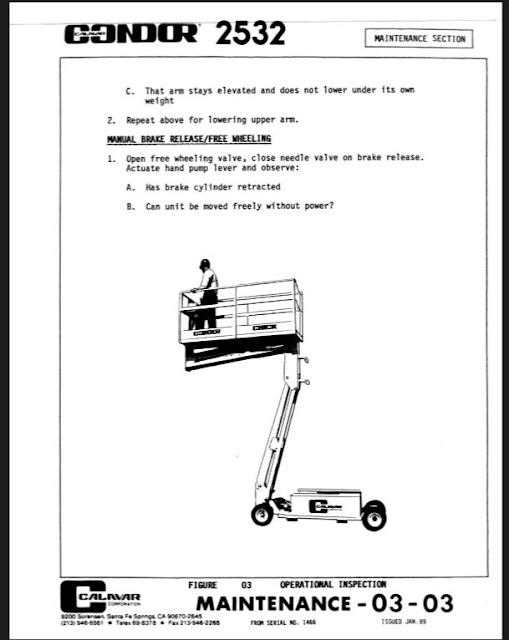 CONDOR MODEL 2532 SERVICE MANUAL - Heavy Equipment Workshop Manuals