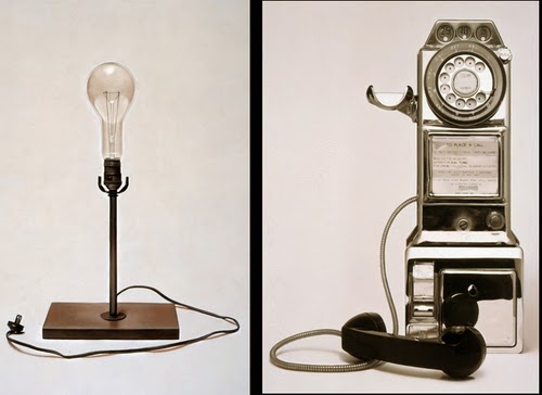 01-Retro-Light-Bulb-and-Payphone-Hyper-Realistic-Oil-Paintings-on-Canvas-William-Fisk-www-designstack-co 