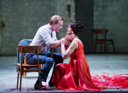 Opera North - Coronation of Poppea - James Laing as Nerone and Sandra Piques Eddy as Poppea. Photo credit: Tristram Kenton