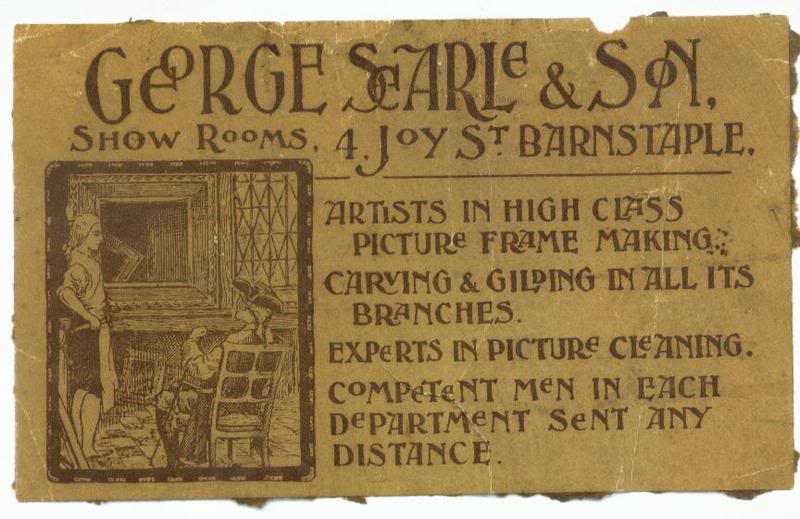 Picture Frame Labels: George Searle & Son.