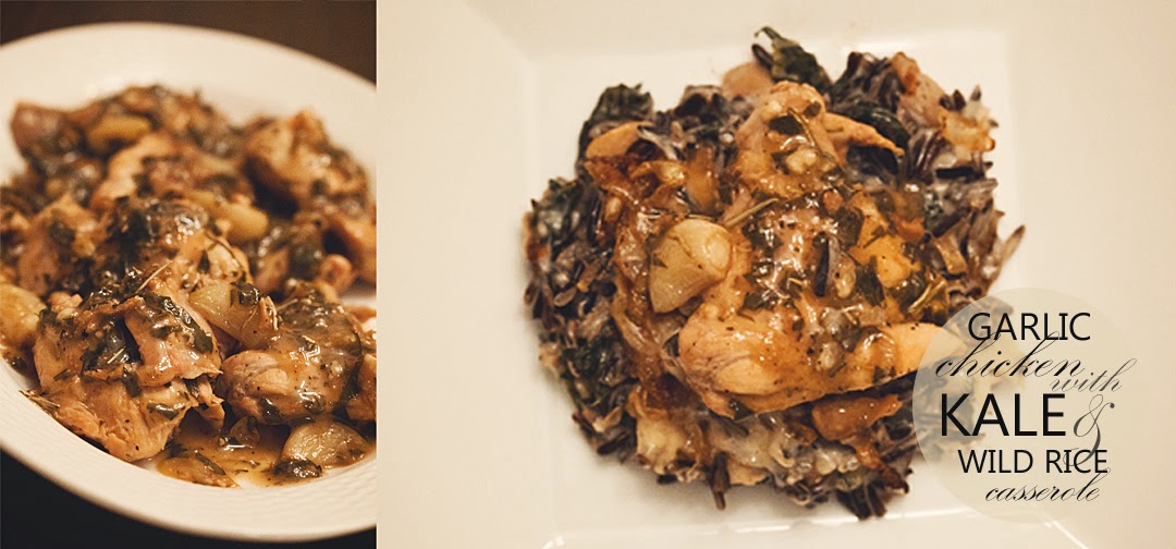 maede.for.you. Garlic Chicken with Kale & Wild Rice Casserole