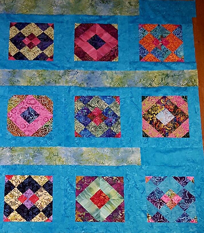 AmyScrapSpot Batiks Quilt Top Finished!!