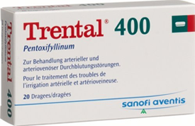 ترنتال 400 ( Trental 400 ) لعلاج حالات قصور الدورة الدموية المخية  . 