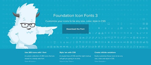 Daftar Situs Penyedia Font Icon Gratis - Foundation Icon Font