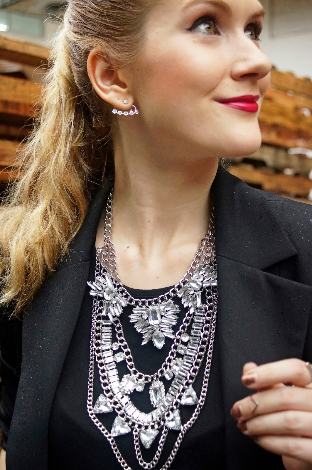 This statement necklace from Happiness Boutique is the perfect touch of glam!