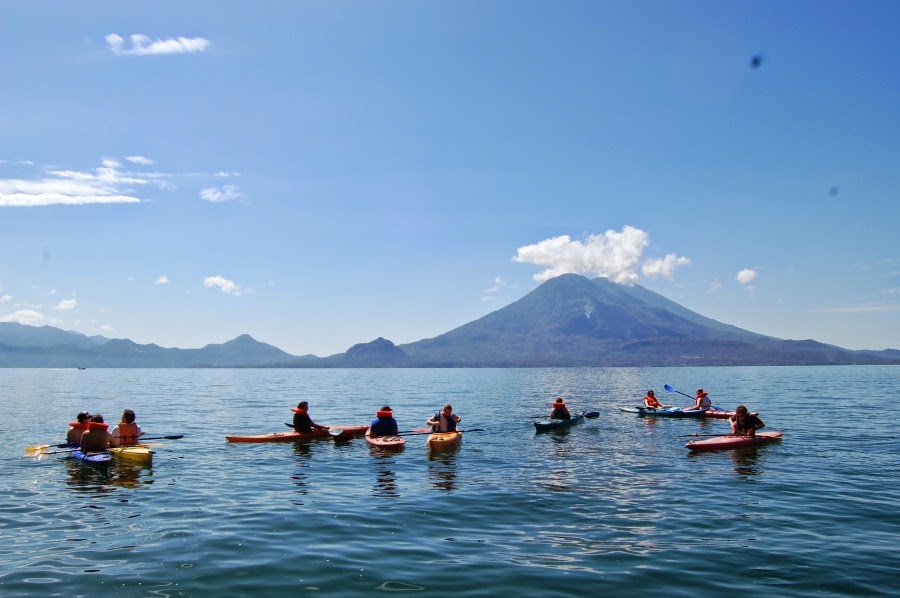 Kayaking in Lake Atitlan, Guatemala