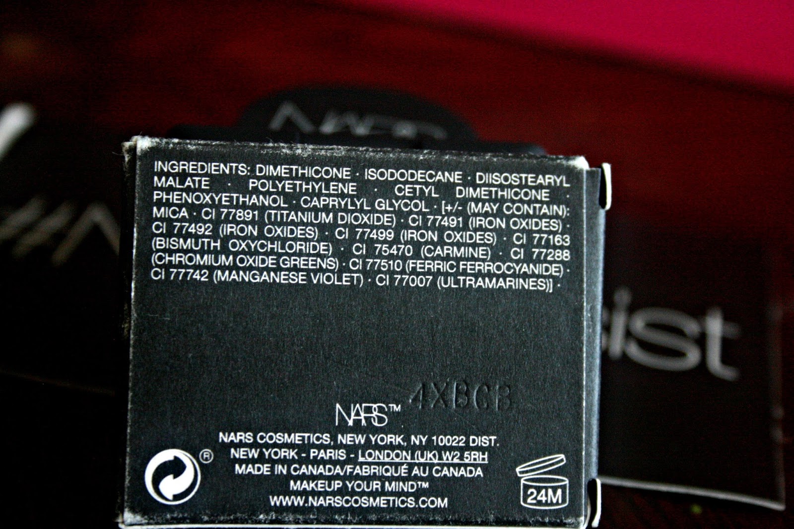 NARS Malacca Shimmer Eye Shadow Ingredients
