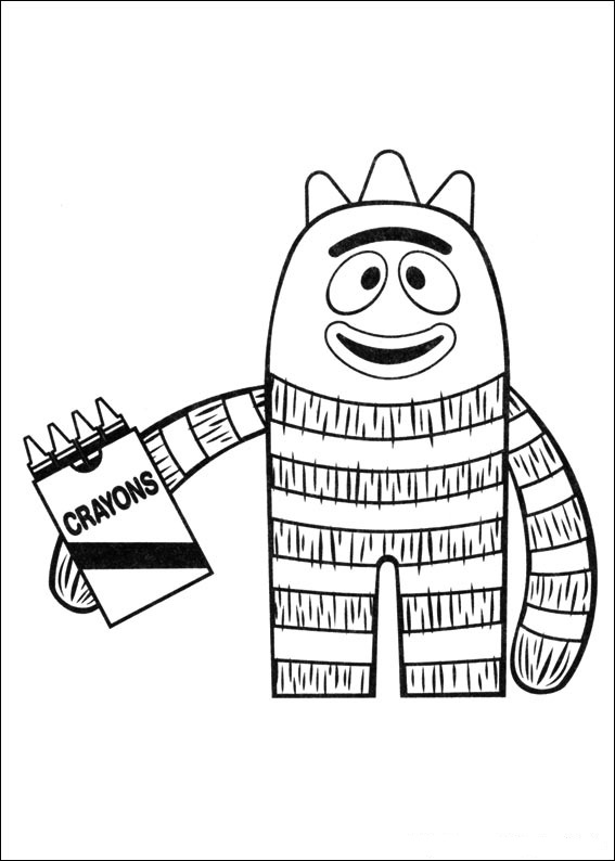 gabba gabba coloring pages - photo #41