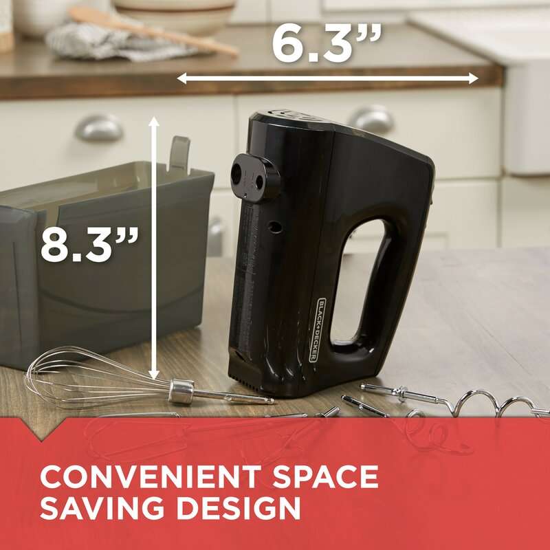 Review ﻿Black + Decker 5 Speed Hand Mixer includes Dough Hook Hand