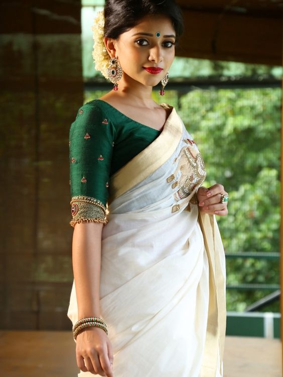 35 Gorgeous Kerala Saree Blouse Designs to try this year || Styling ...