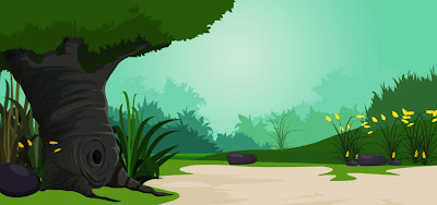 Selva Fine Art: Cartoon forest landscape