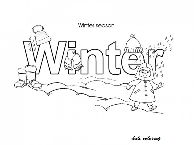 images of winter season for coloring pages - photo #4